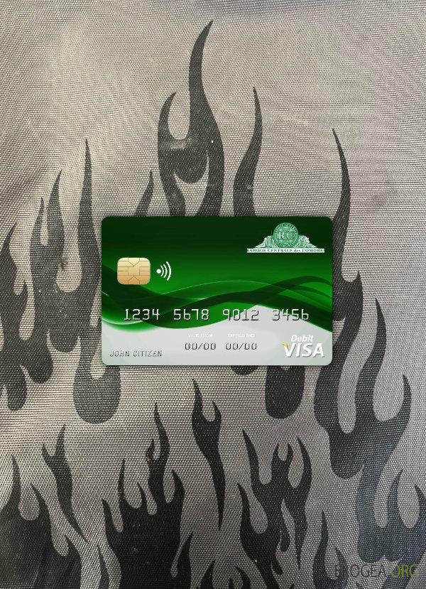 Photolook de la carte visa bancaire Comores Sanduk , avant